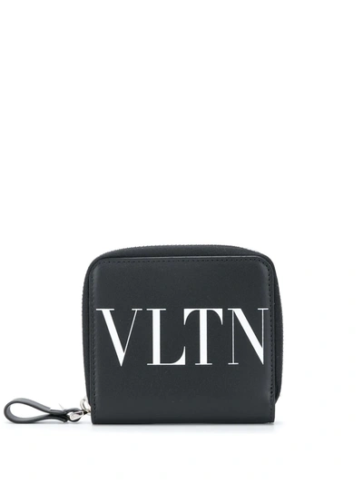 Valentino Garavani Vltn Logo Print Purse In Black