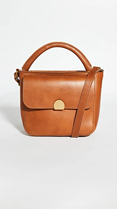 Madewell The Mini Abroad Leather Crossbody Bag In Brown