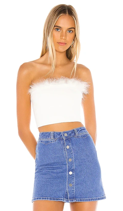 Superdown Olivia Strapless Top In White