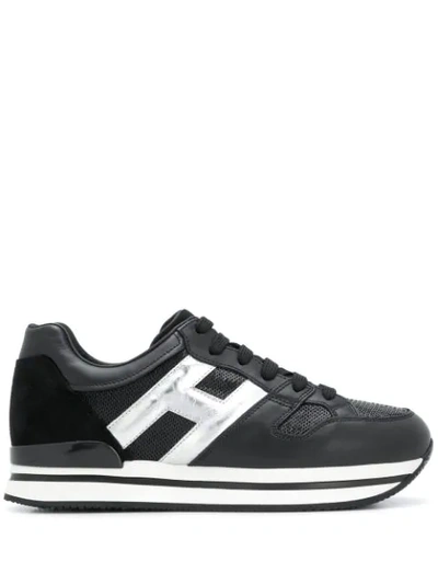 Hogan H222 Low-top Sneakers In Black