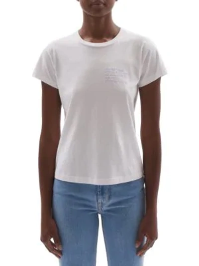 Helmut Lang Women's Finest Cropped T-shirt In Chalk White