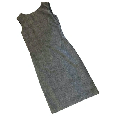 Pre-owned Valentino Wool Mid-length Dress In Grey