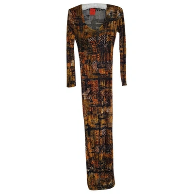 Pre-owned Christian Lacroix Mid-length Dress In Gold