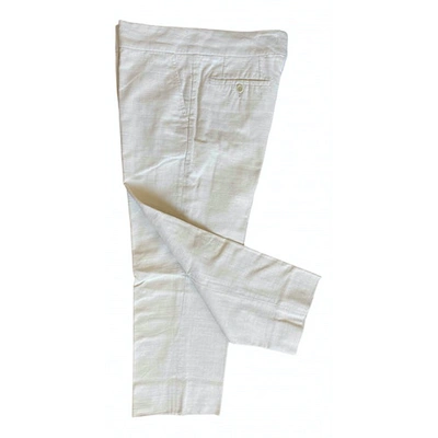 Pre-owned Marni Straight Trousers In Beige