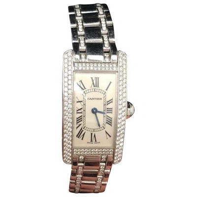 Pre-owned Cartier Tank Américaine White Gold Watch In Other