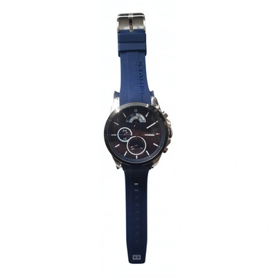 Pre-owned Tommy Hilfiger Watch In Blue