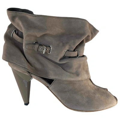 Pre-owned Marc By Marc Jacobs Open Toe Boots In Beige