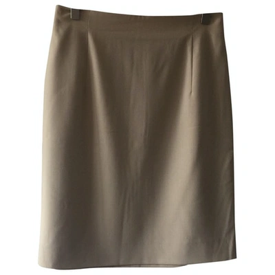 Pre-owned Jil Sander Wool Mid-length Skirt In Beige