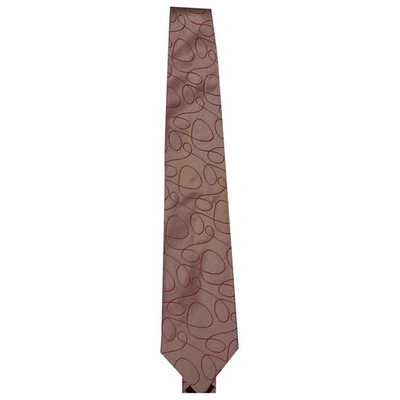 Pre-owned Nina Ricci Silk Tie In Pink