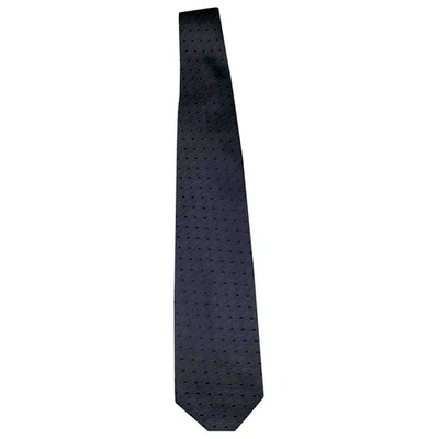 Pre-owned Donna Karan Silk Tie In Grey
