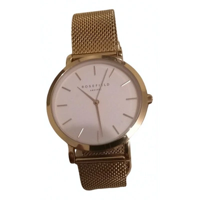 Pre-owned Rosefield Gold Steel Watch