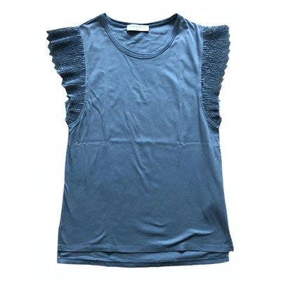Pre-owned Sandro Blue Cotton  Top