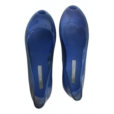 Pre-owned Melissa Ballet Flats In Blue