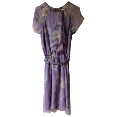 Pre-owned Blumarine Silk Mid-length Dress In Purple