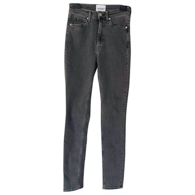 Pre-owned Calvin Klein Collection Slim Jeans In Grey