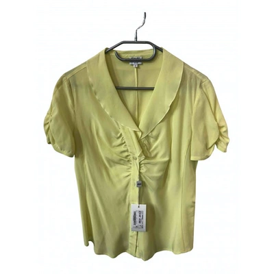 Pre-owned Armani Collezioni Silk Blouse In Yellow