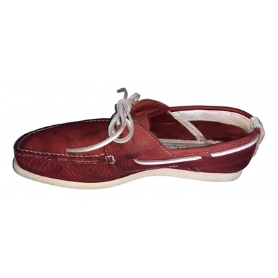 Pre-owned Ndc Flats In Red