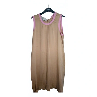 Pre-owned Paul Smith Silk Mid-length Dress In Camel