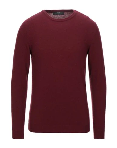 Grey Daniele Alessandrini Sweater In Maroon