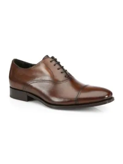 To Boot New York Men's Aidan Leather Cap Toe Oxfords In Whiskey