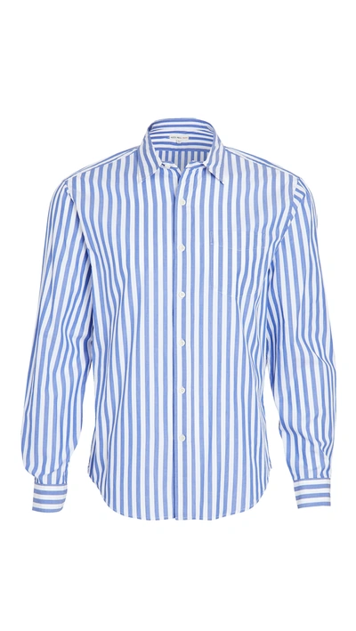 Alex Mill Stripe Button-up Shirt In Blue/ White