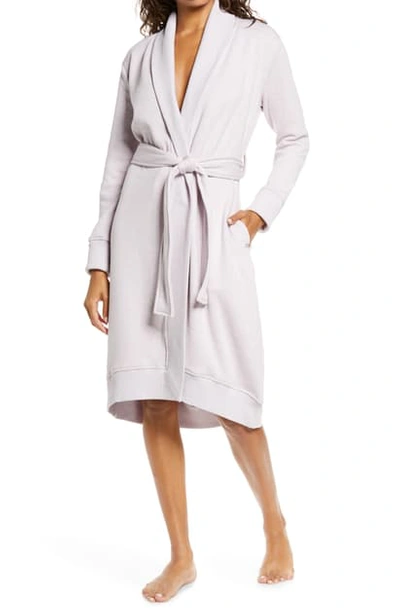 Ugg Blanche Ii Double-knit Fleece Robe In Lilac Frost Heather