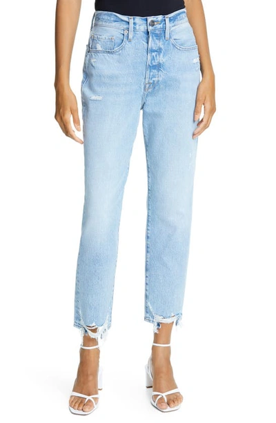 Frame Le Original Ripped High Waist Crop Jeans In London
