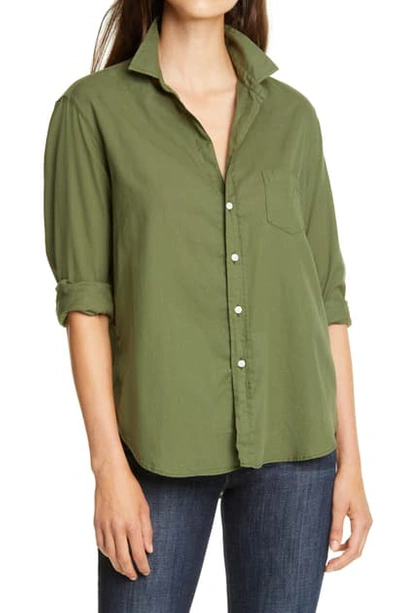 Frank & Eileen Eileen Casual Cotton Shirt In Army Green