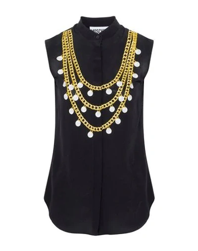 Moschino Silk Shirts & Blouses In Black