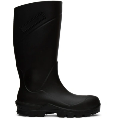 Alyx Logo-plaque Rubber Rain Boots In Blk0001 Blk