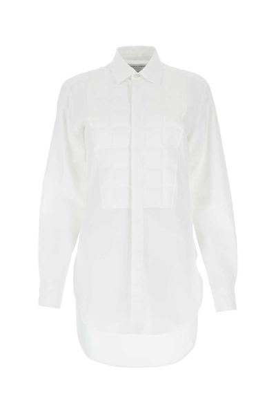 Bottega Veneta Padded Front Shirt In White