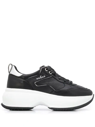 Hogan Maxi I Active Leather Sneakers In Black ModeSens