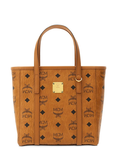 Mcm Shopper Bag Mini In Buff