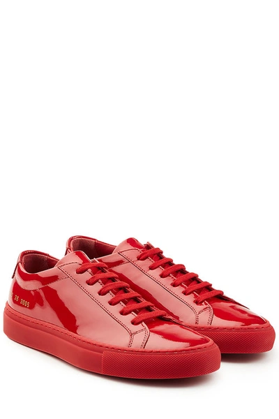 Common Projects Patent Leather Sneakers In Red