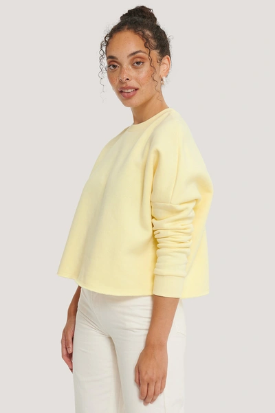 Na-kd Reborn Basic Cropped Sweater Yellow