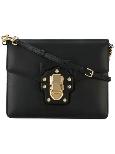 Dolce & Gabbana Lucia Leather Shoulder Bag, Black In Agave