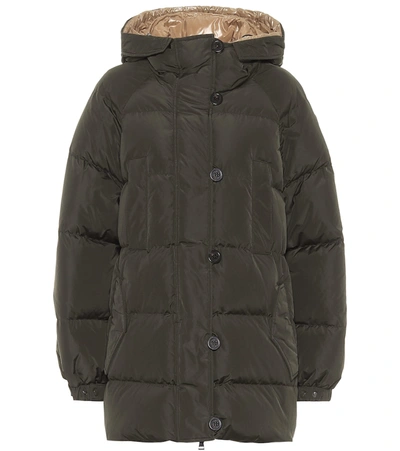 Moncler Down Coat In Green