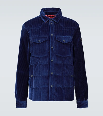 Moncler Padded Overshirt In Blue