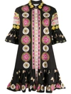 La Doublej Choux Geometric-print Cotton-poplin Dress In Tanti Bacetti