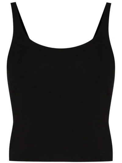 Skin Aurora Round Neck Tank Set In Black