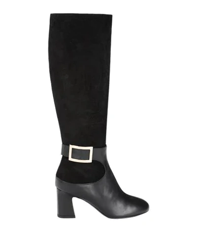 Roger Vivier Knee Boots In Black