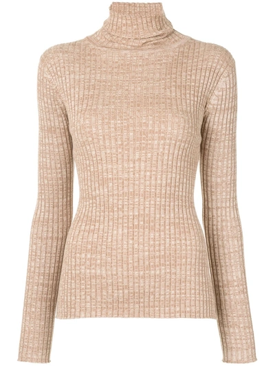 Anna Quan Heather Roll-neck Top In Brown