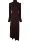 A.l.c Emmy Turtleneck Midi Dress In Dark Brown