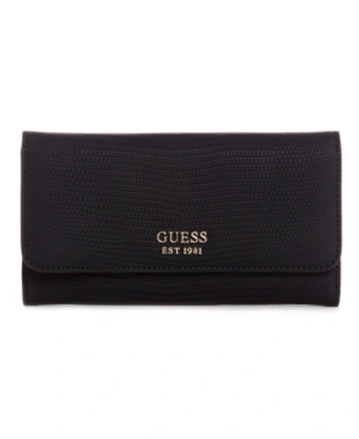 Guess Lyndi Slim Clutch Wallet In Black