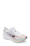 Nike Women's Zoom Fly 3 Running Sneakers From Finish Line In White/ Hyper Violet/ Crimson