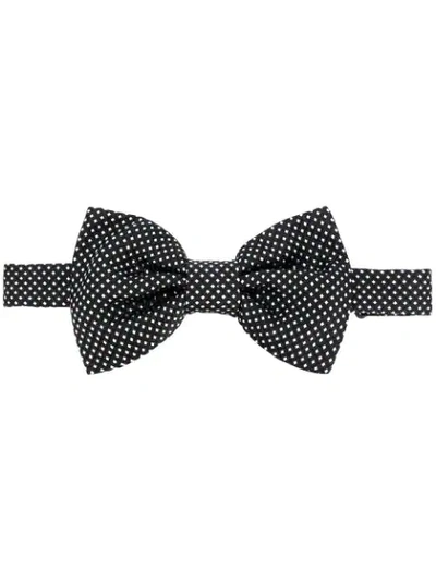 Lady Anne Diamond-jacquard Bow Tie In Black