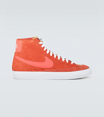 Nike Blazer Mid 77 Vntg Sneakers In Orange Leather