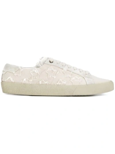 Saint Laurent Signature Court Classic Sl/06 California Sneakers In Washed Pink & Optic White