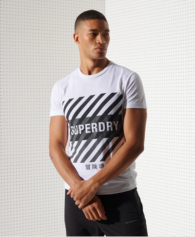 Superdry Sport Training Coresport Graphic T-shirt In White
