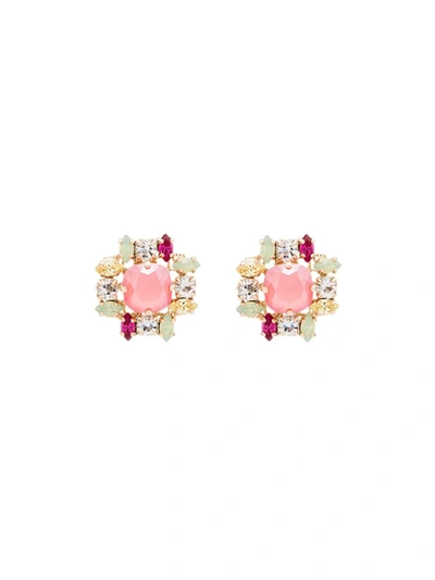 Anton Heunis Gold-plated Crystal Cluster Earrings In Multicolour